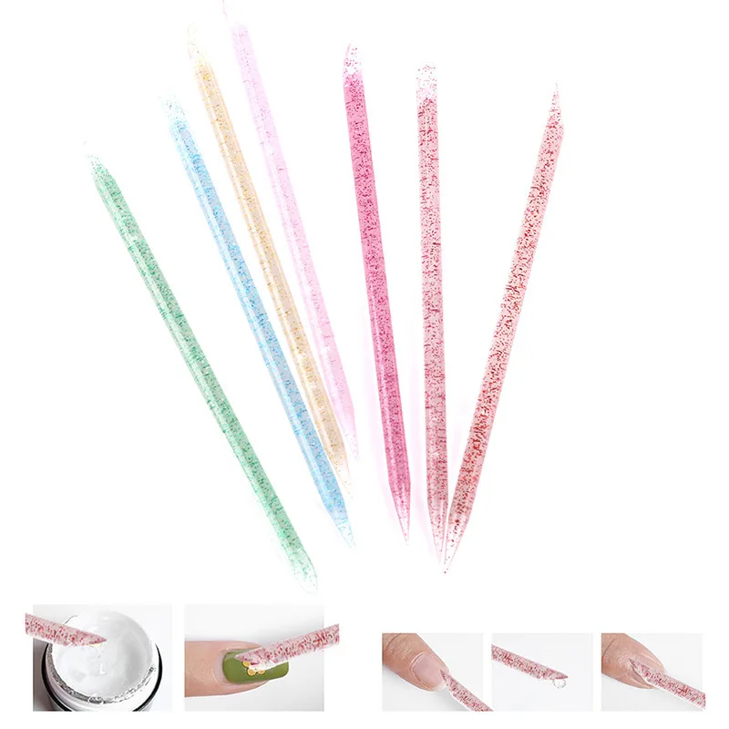 100/50pcs Nail Art Nagel hauts chieber wieder verwendbarer Double End Crystal Stick profession elles Nagel haute ntfernungs werkzeug Maniküre Nagel zubehör – Detail 2