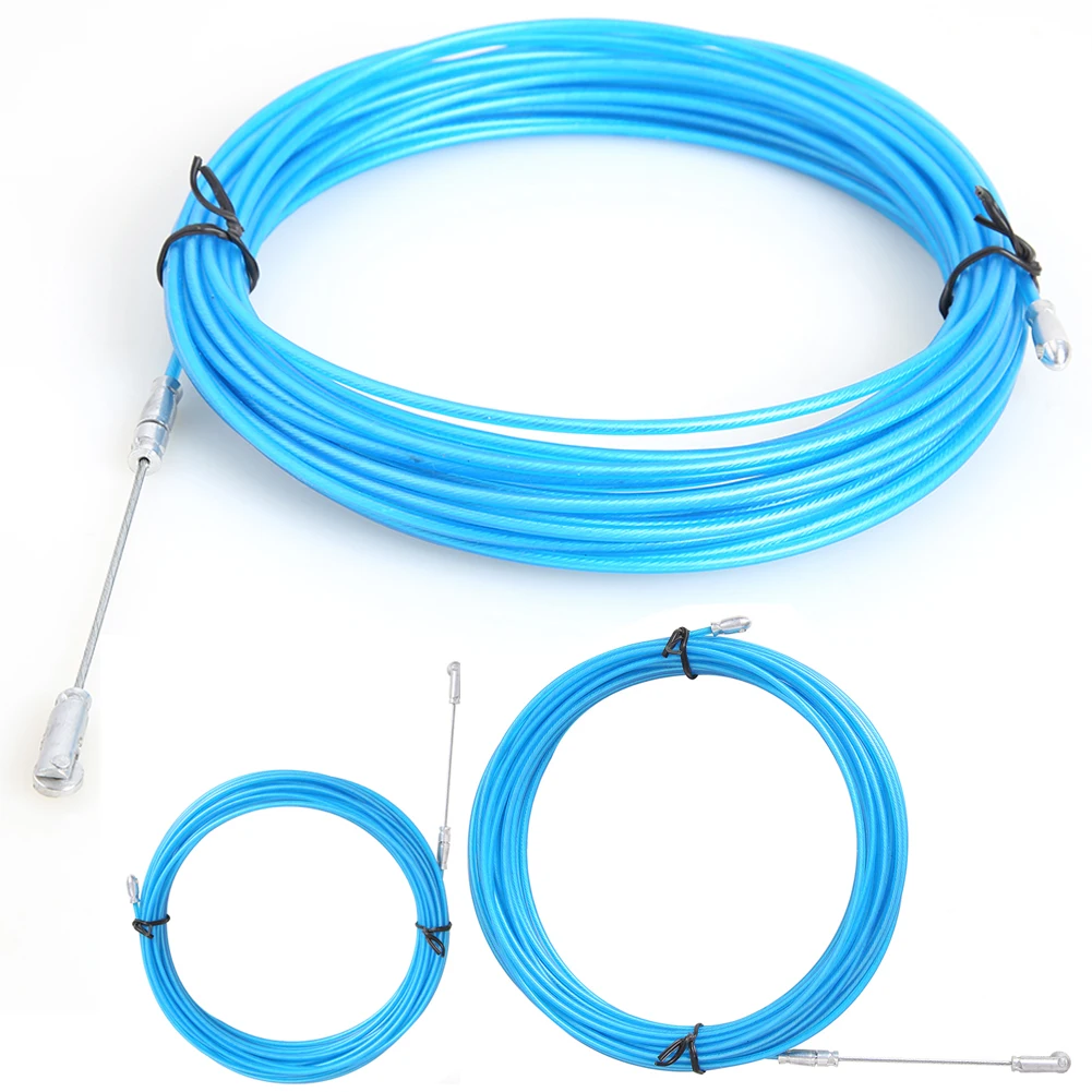 5/10/15m Wire Cable Puller Electric Cable Guide Device Nylon Duct Snake Wire Steel Rope Line Clip for Electrician Fish Tape Wire