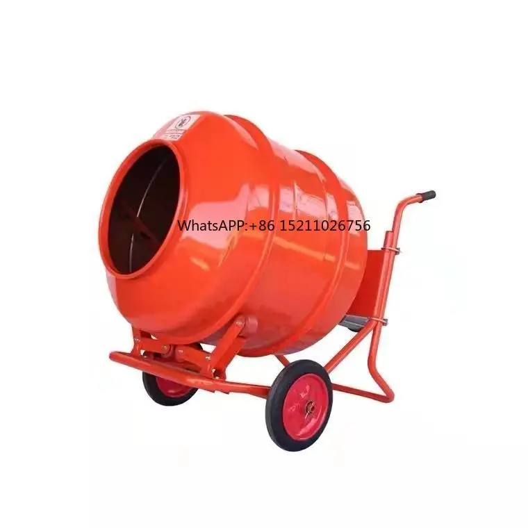 Roller type sand gravel concrete mixer 220V small cement mortar mixer for construction site