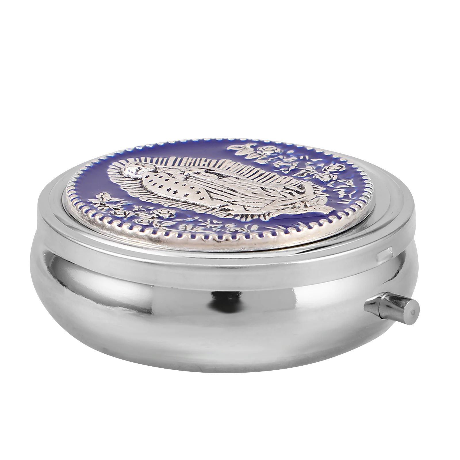 

Catholic Rosary Box Metal Rose Pattern Prayer Beads Organizer Religious Keepsake Case Christian Jewelry Storage for Necklace and