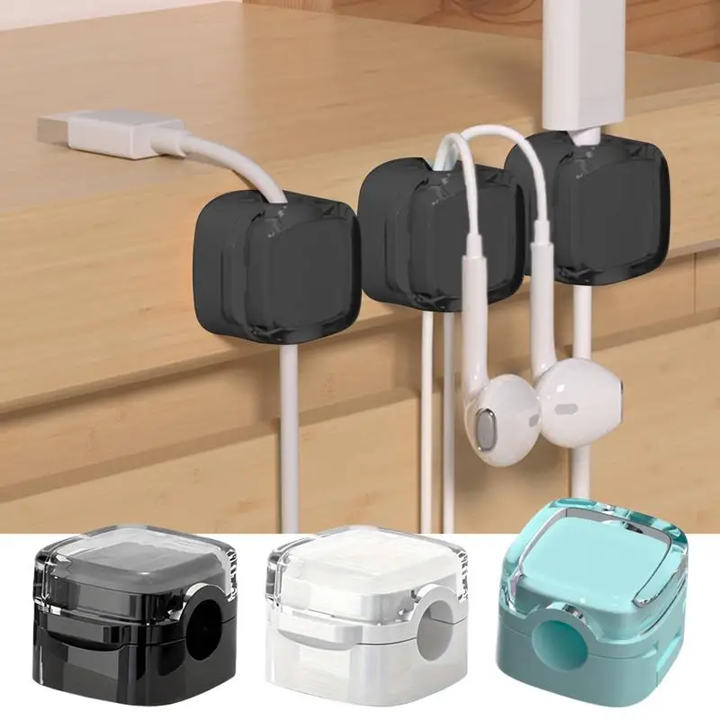 Magnetic Cord Organizer Charging Wire Storage Holder Phone Charging Cable Keeper Desk Wire Charger Clip Management For Wall