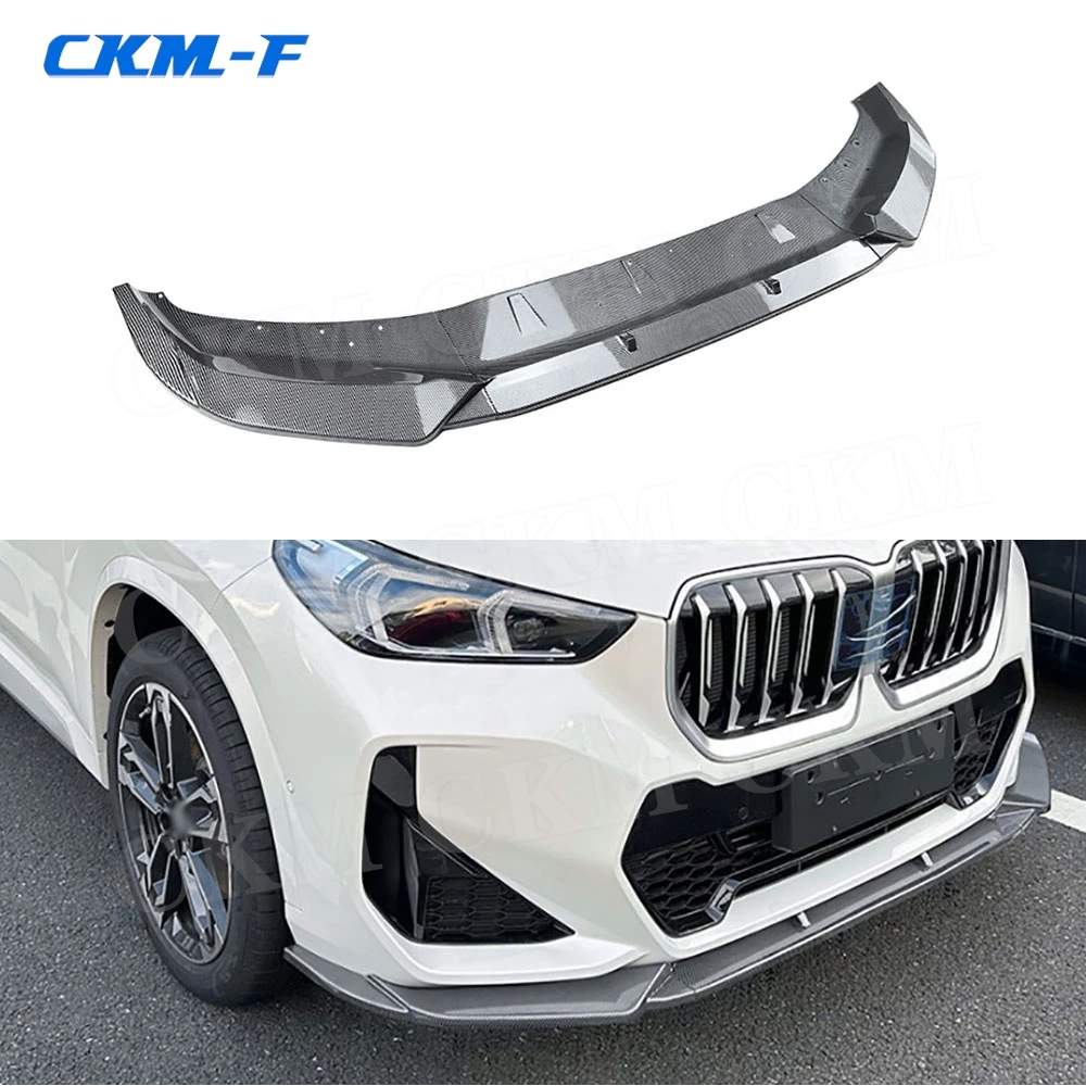 

ABS Gloss Black Front Bumper Lip Chin Spoiler for BMW X1 U11 M Sport 2023+ Carbon Look Front Bumper Cover Body kits Accessories