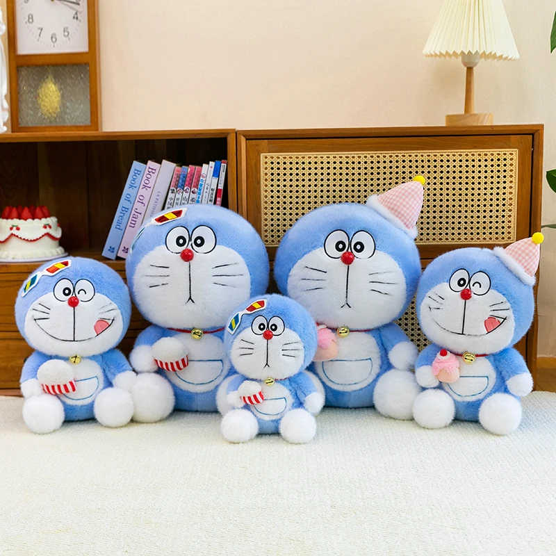 

Милая плюшевая игрушка-робот Дораэмон: синий толстячок, креативный мультяшный дизайн, новая коллекция, праздничный подарок