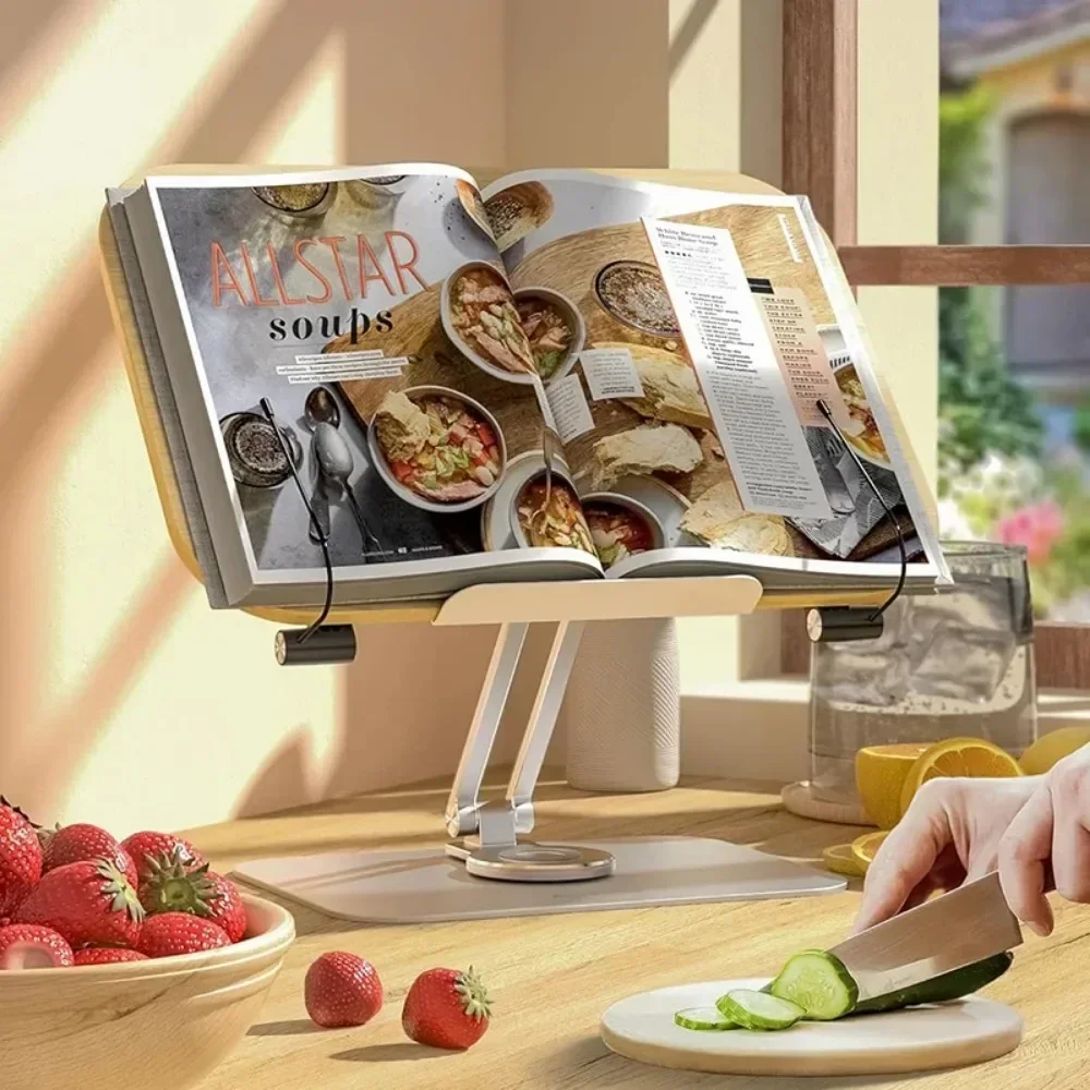 Adjustable Reading Bookshelf Multi Functional Metal Stand Foldable Aluminum Alloy Stand Desktop Portable Tablet Stand Book Stand