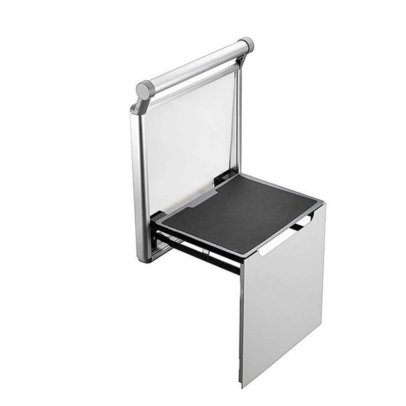 Hot Sale Hidden Folding Aluminum Metal Furniture Pull Down Shoe Changing Stool Support Mechanism of Shoe Rack with Armrest