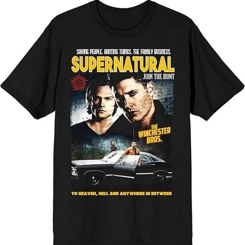 

Supernatural Tv Series Men'S To Heaven Hell And Anywhere In Between T Shirt