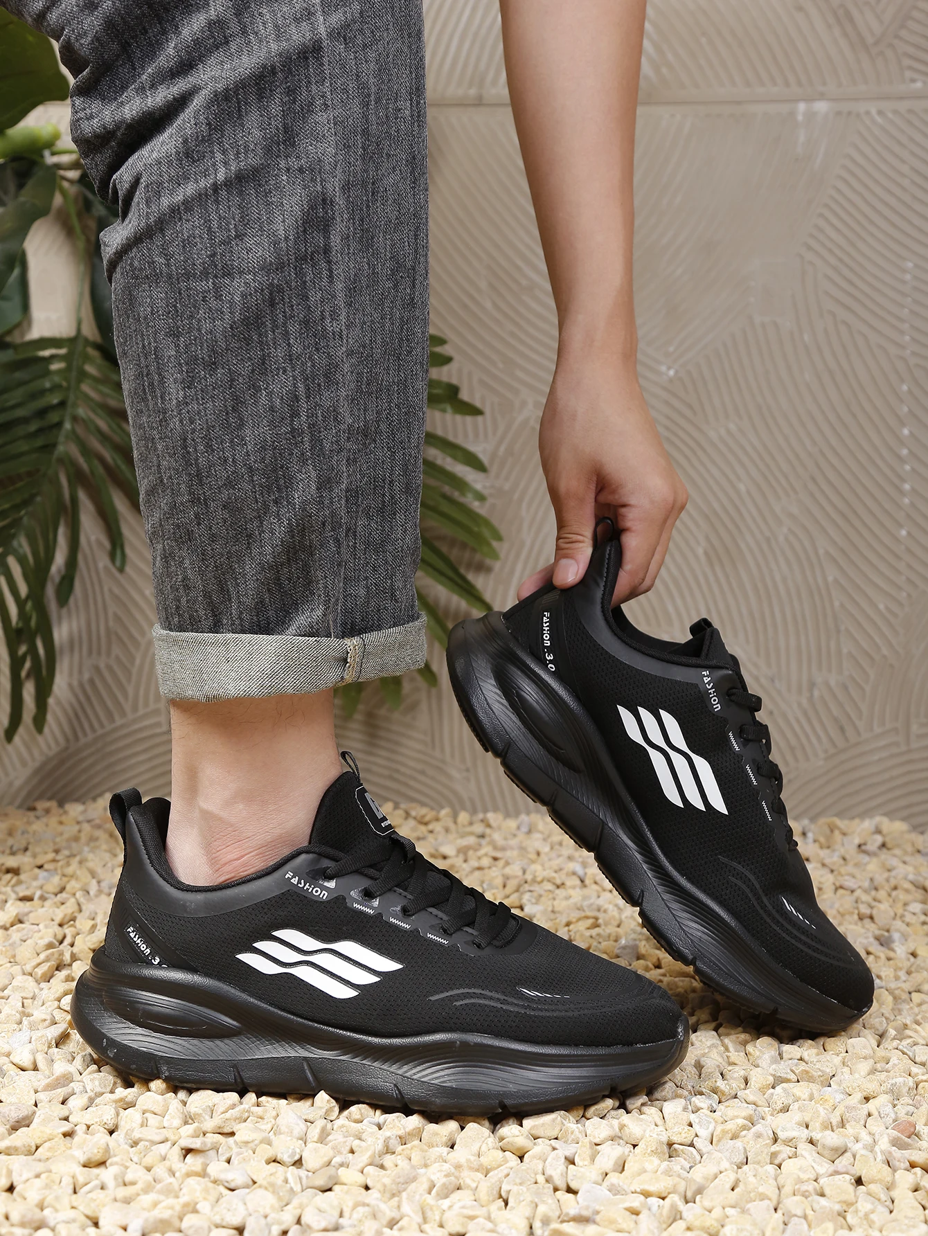 Atmungsaktive Laufschuhe aus Mesh für Damen und Herren, Sport- und Freizeitschuhe mit erhöhter Sohle, Outdoor-Freizeitschuhe – Detail 11