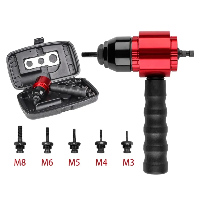 For Electric Rivet Gun Rivet Nut Gun Converter Metric Imperial Rivet Nut  Multifunctional Rechargeable