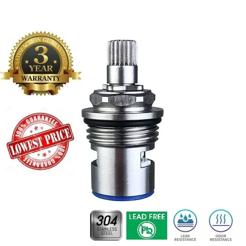 

1/2pc Universal Replacement Tap Valves Brass Ceramic Disc Cartridge Inner Faucet Valve for Bathroom Clockwise or Anti-clockwise