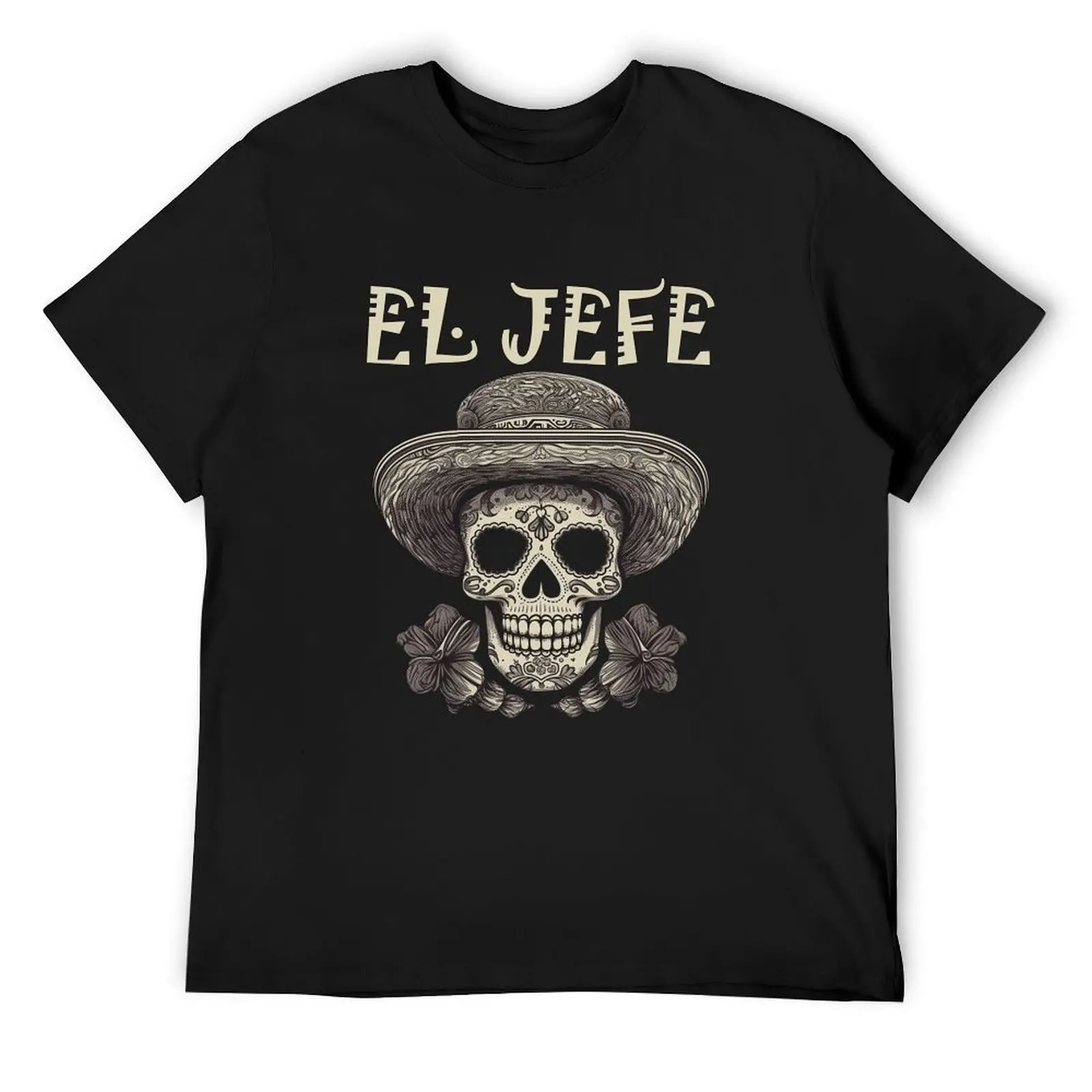 

El Jefe Dia De Los Muertos Skull Day T-Shirt luxury designer anime stuff vintage clothes mens tall t shirts