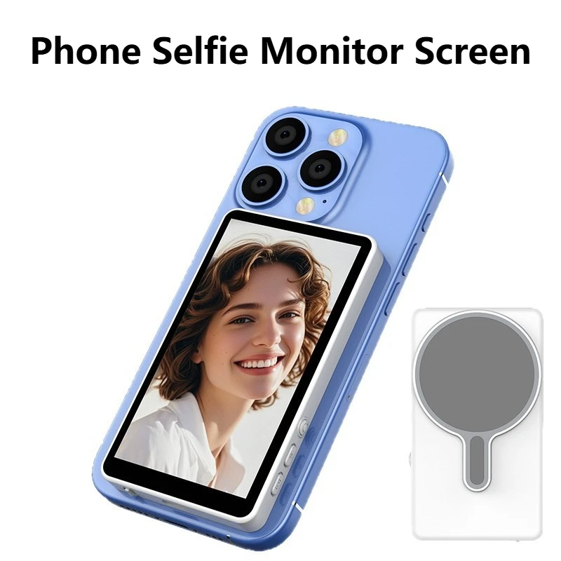 Projetor de Tela Magnético para Smartphone, Câmera Traseira para Selfie, Vlog, Transmissão ao Vivo e Gravação de Vídeo para Android e iPhone