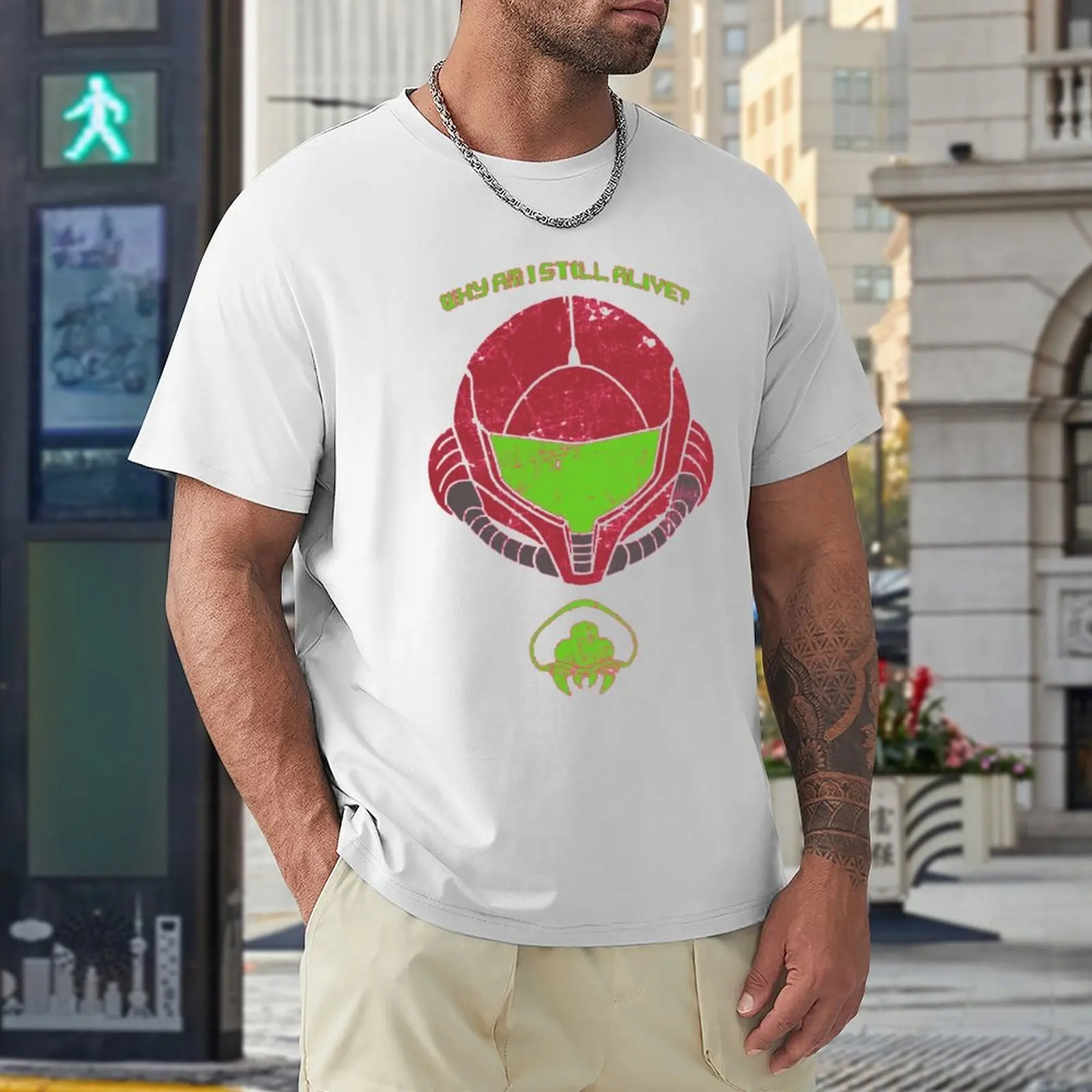 Metroidss Samus Aran Game T-shirt Round Neck Campaign Tshirt Novelty Home Humor Graphic USA Size