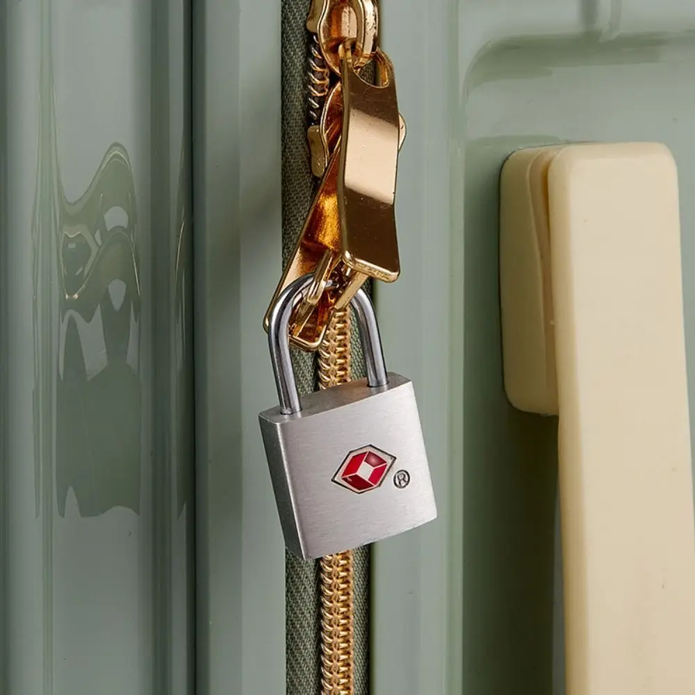New TSA Customs Lock Zinc alloy Anti-Theft Luggage Lock with 2 Keys Silver Cabinet Lock Travel