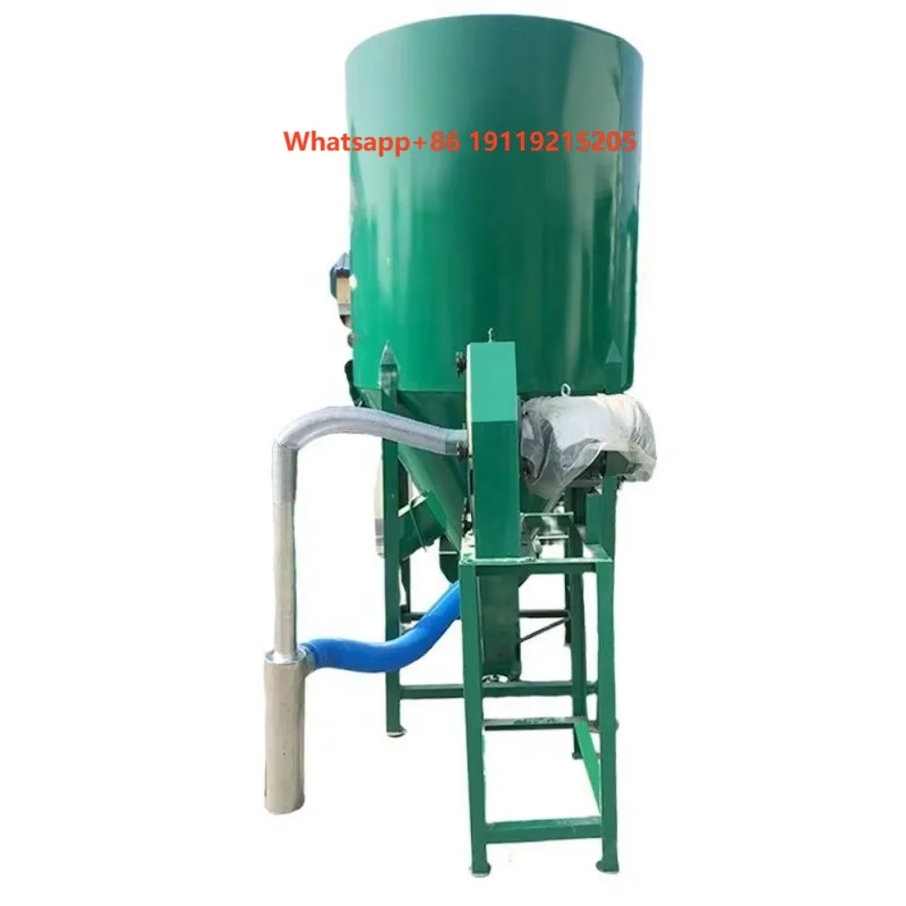 Multifunctional 1000kg/h Feed Crushing and Mixing Machine Corn Rice and Straw Grinding Machine for Feed Processing