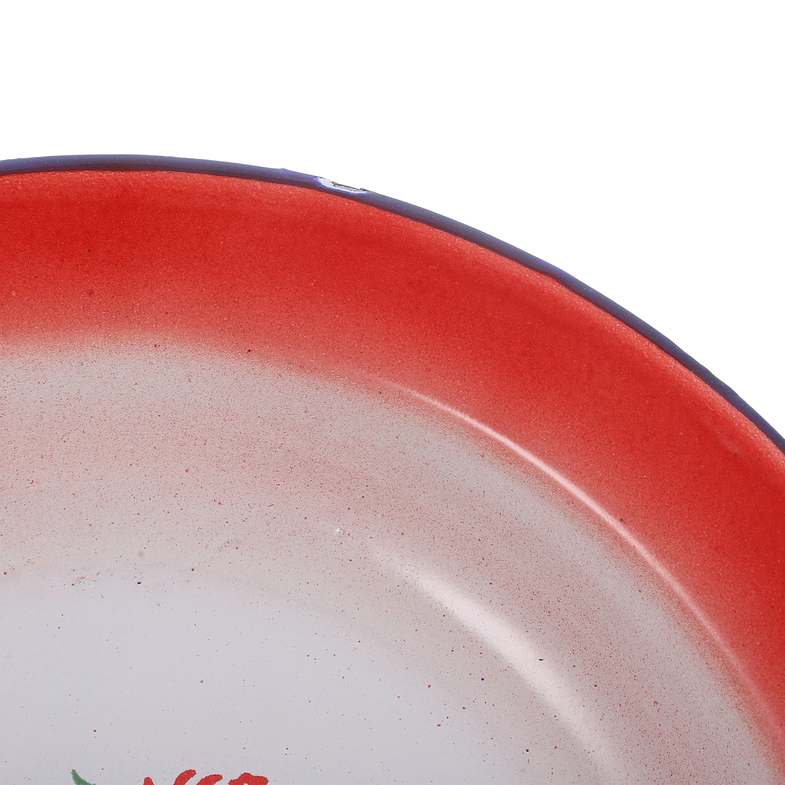 

3pcs Vintage Enamel Plate Red Chinese Style Flower Pattern Snack Dish For Food Serving Dessert Fruit Tableware Decor