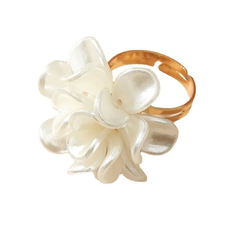 Exaggerated Flower Ring Fashionable Temperament French Rings Female