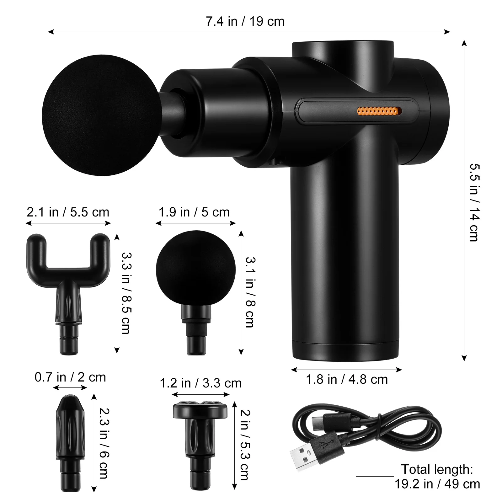 

Mini Body Massager USB Fitness Equipment 33 Speeds Black Neck Electric Muscle Relaxation Device Handheld Therapeutic