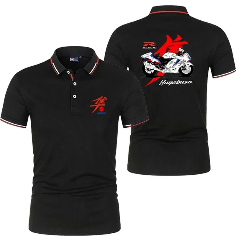 Men's Suzuki Hayabusa Motorcycle Team Logo Polo Shirt Outdoor Extreme Sports Enthusiasts Fashion 2026 New Arrival