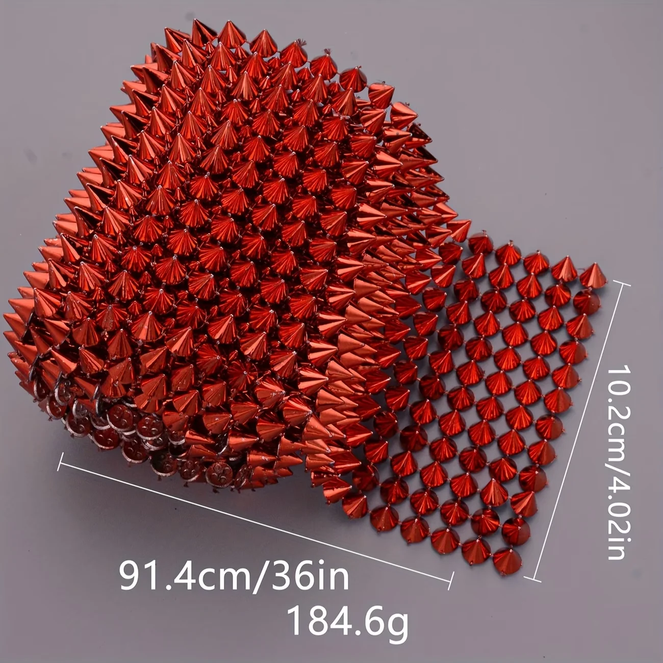 1PC Multicolored Plastic Rivet Trim, Rows of Spiked Mesh, Suitable for Crafts, Headbands, And Clothing Embellishments