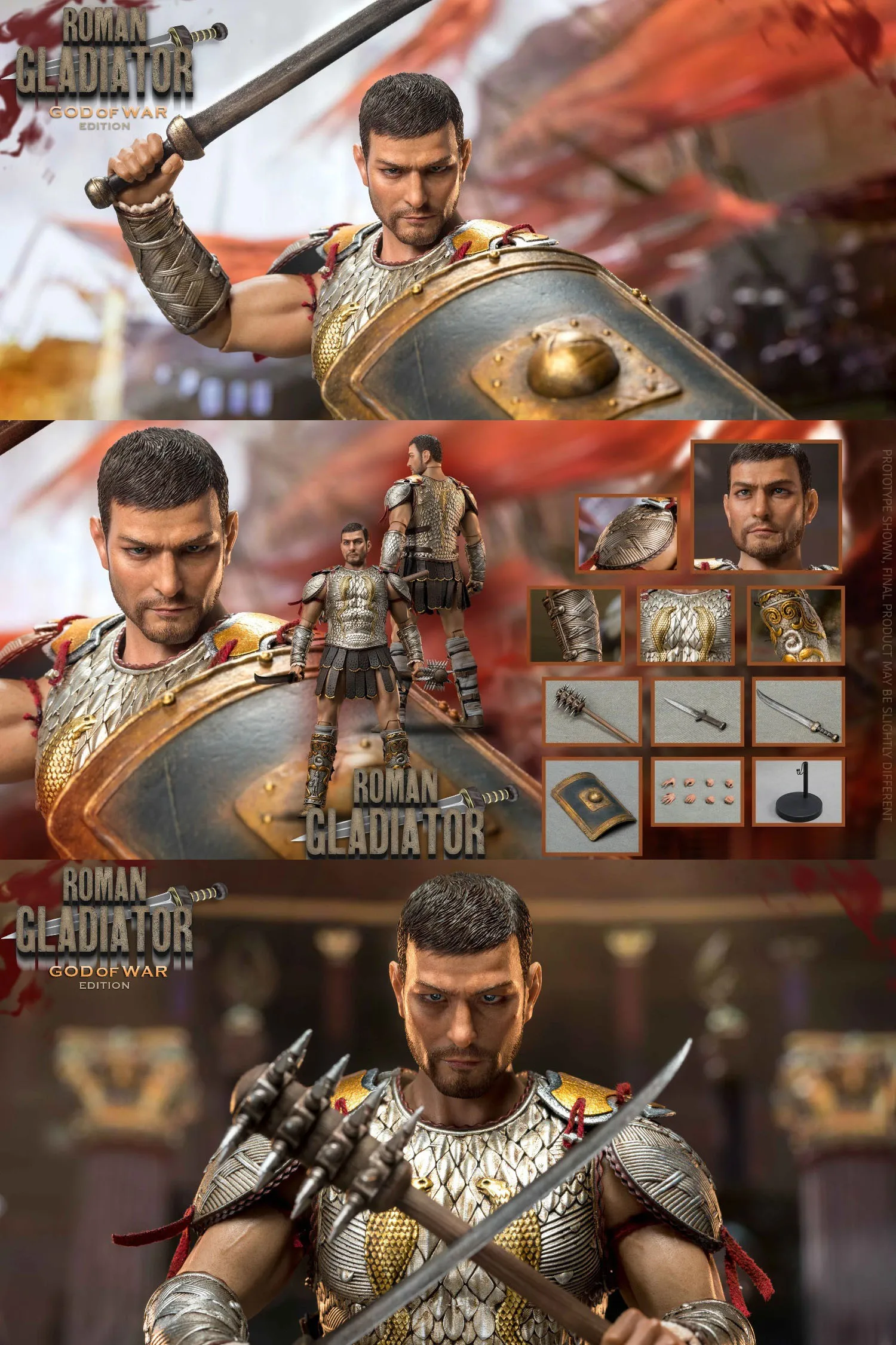 

1/6 Scale Roman Gladiator Ares Version God of War Edition Action Figure Collectible Model Toy by HHModel & HAOYUToys