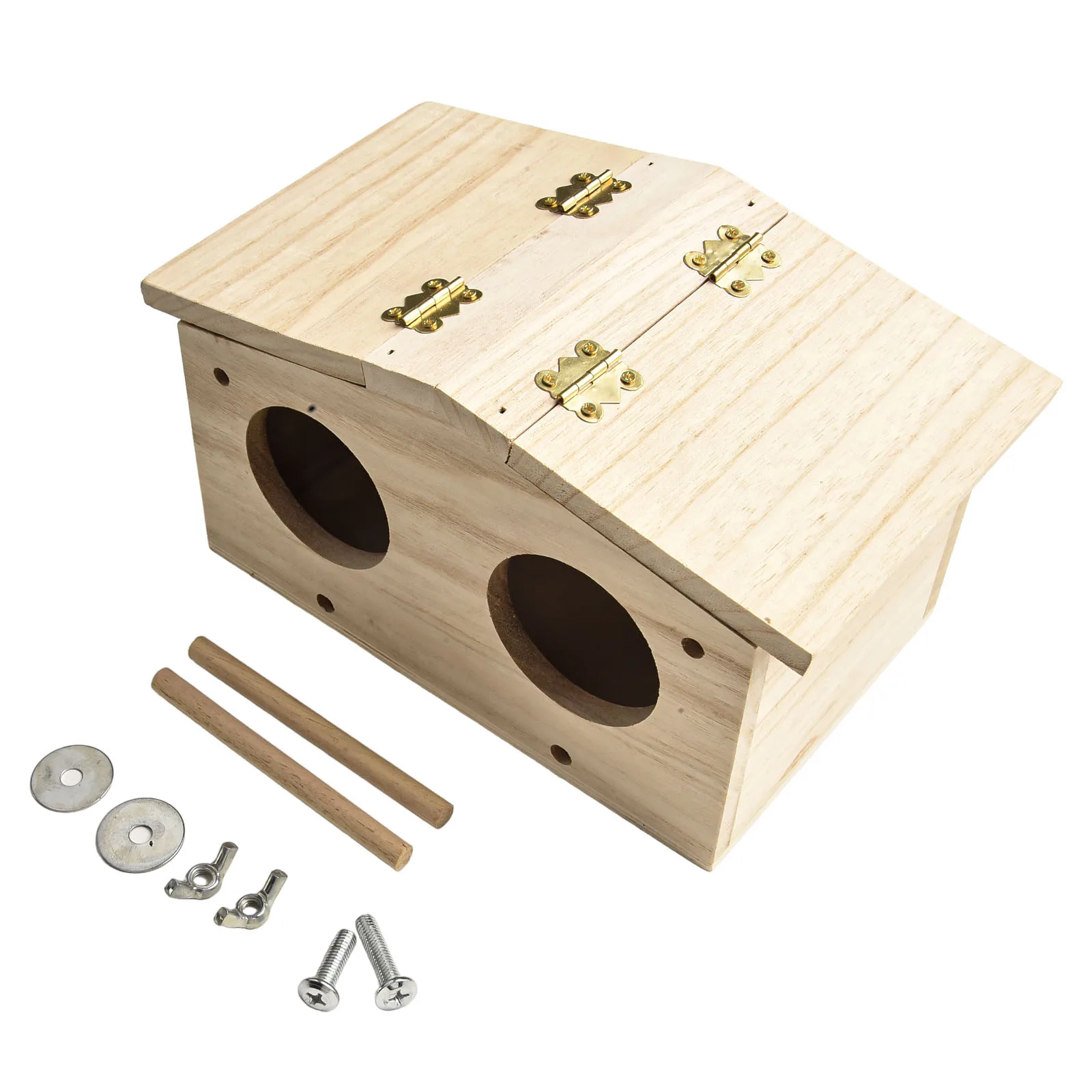 

Beautiful Texture Bird House Breeding Box Home Garden Parrots Platane Wood Wooden 23x12.9x12.5cm Birds Fitting Hanging