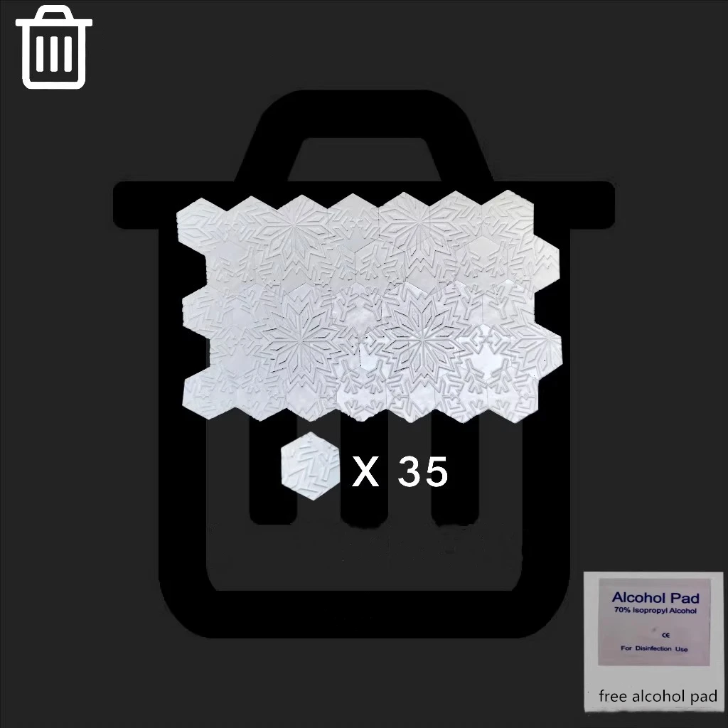 35pcs/pack Trashpad DIY 045 Hexagon Snowflake Texture Mouse Anti Slip Grips Tape Mice Non-Slip Anti Sweat Tape Stickers 0.45mm