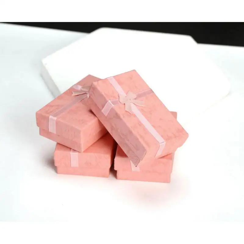 High Quality Paper Ring Necklace Set Jewelry Necklace Earrings Rectangular Package Gift Box 5*8*2.5cm Christmas Box