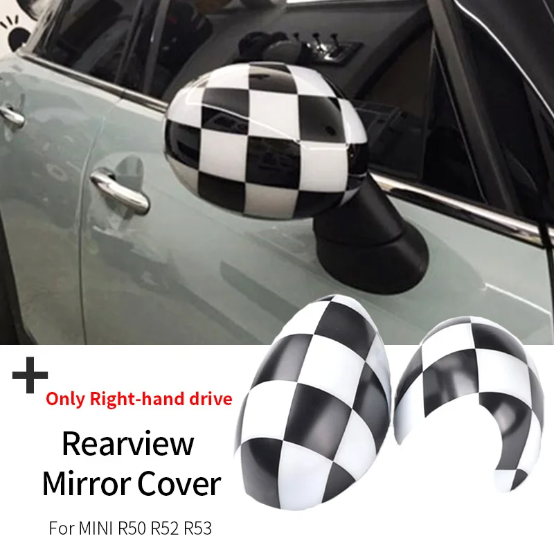 

2Pcs/Set Right-hand drive Car Rearview Mirror Stickers Covers Caps For Mini Cooper R50 R52 R53 Car Styling Accessories