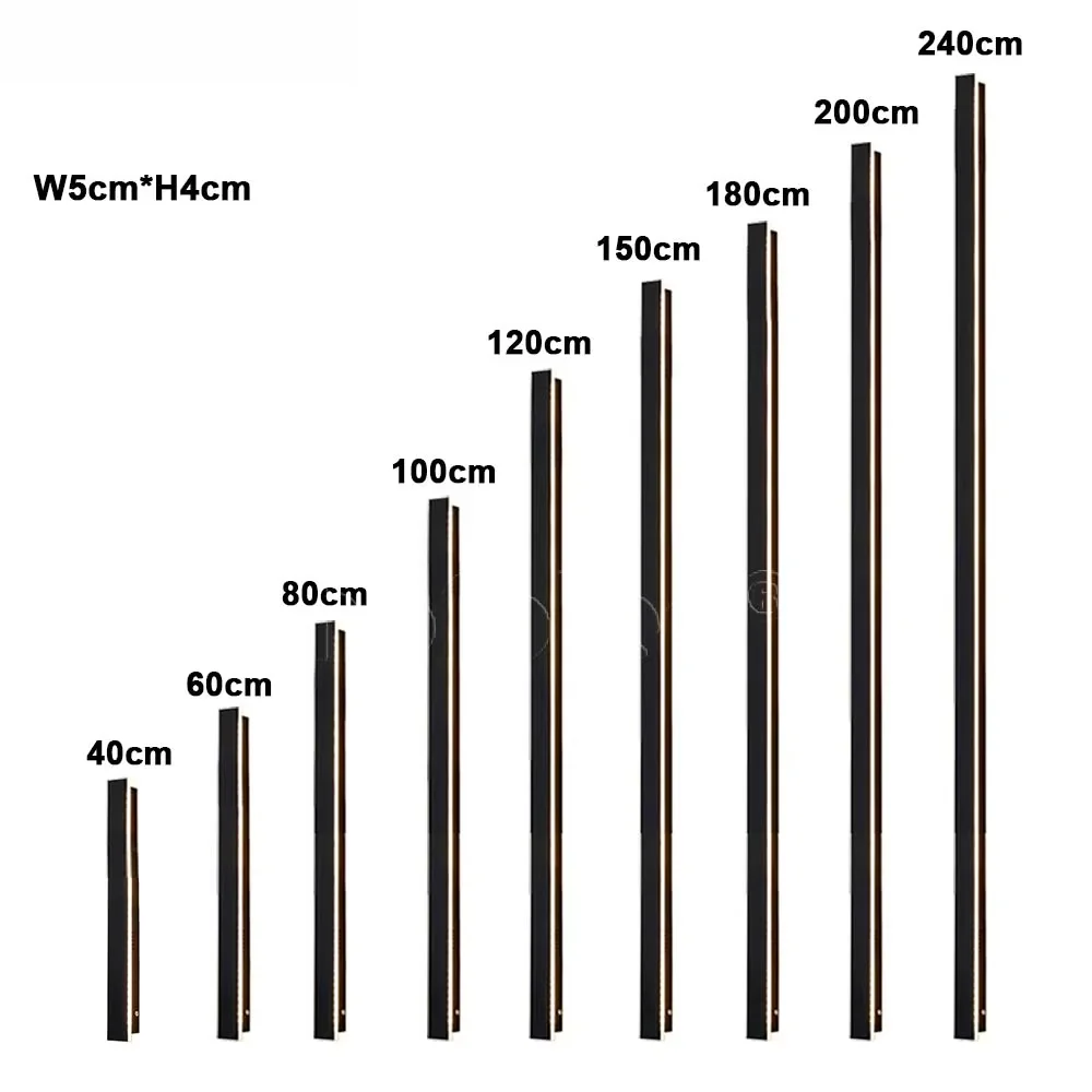 Factory Direct 2026 Hofoled Outdoor Waterproof with Linear Light Highlight Luxury Garden Outdoor Wall Light RGB Long Wall Light