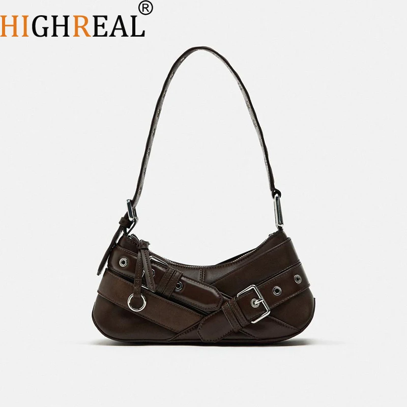 

Women Retro Handbag Handle Bag PU Leather Shoulder Totes Underarm Vintage Top Handle Bag Female Small Subaxillary Bag for Women