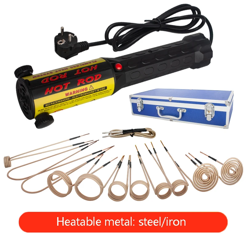 Electromagnetic Induction Heater Kit 110V 220V Automotive 1100W Flameless Heat Induction Heating Machine 12 Coils Car Repair Too