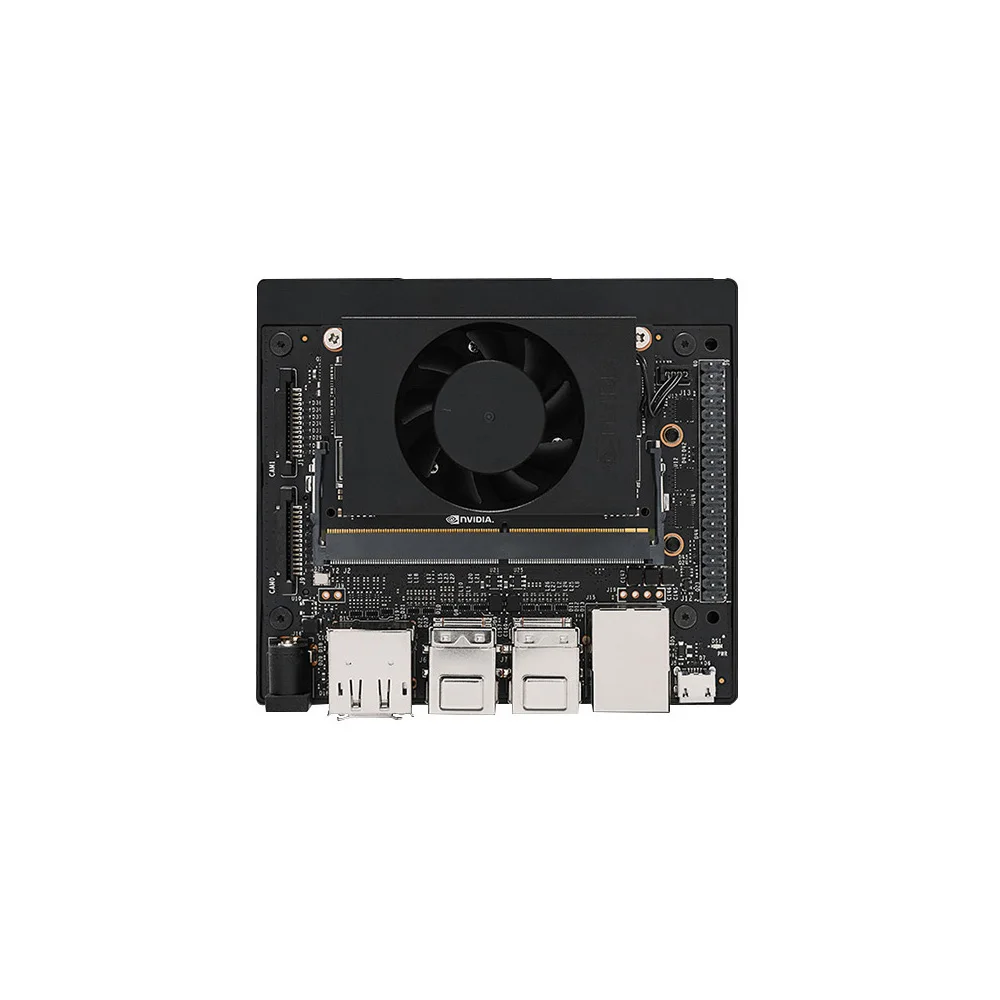 مجموعة أدوات تطوير NVIDIA Jetson Xavier NX، كمبيوتر فائق صغير AI لحوسبة الحواف، مع مروحة تبريد وإمدادات طاقة