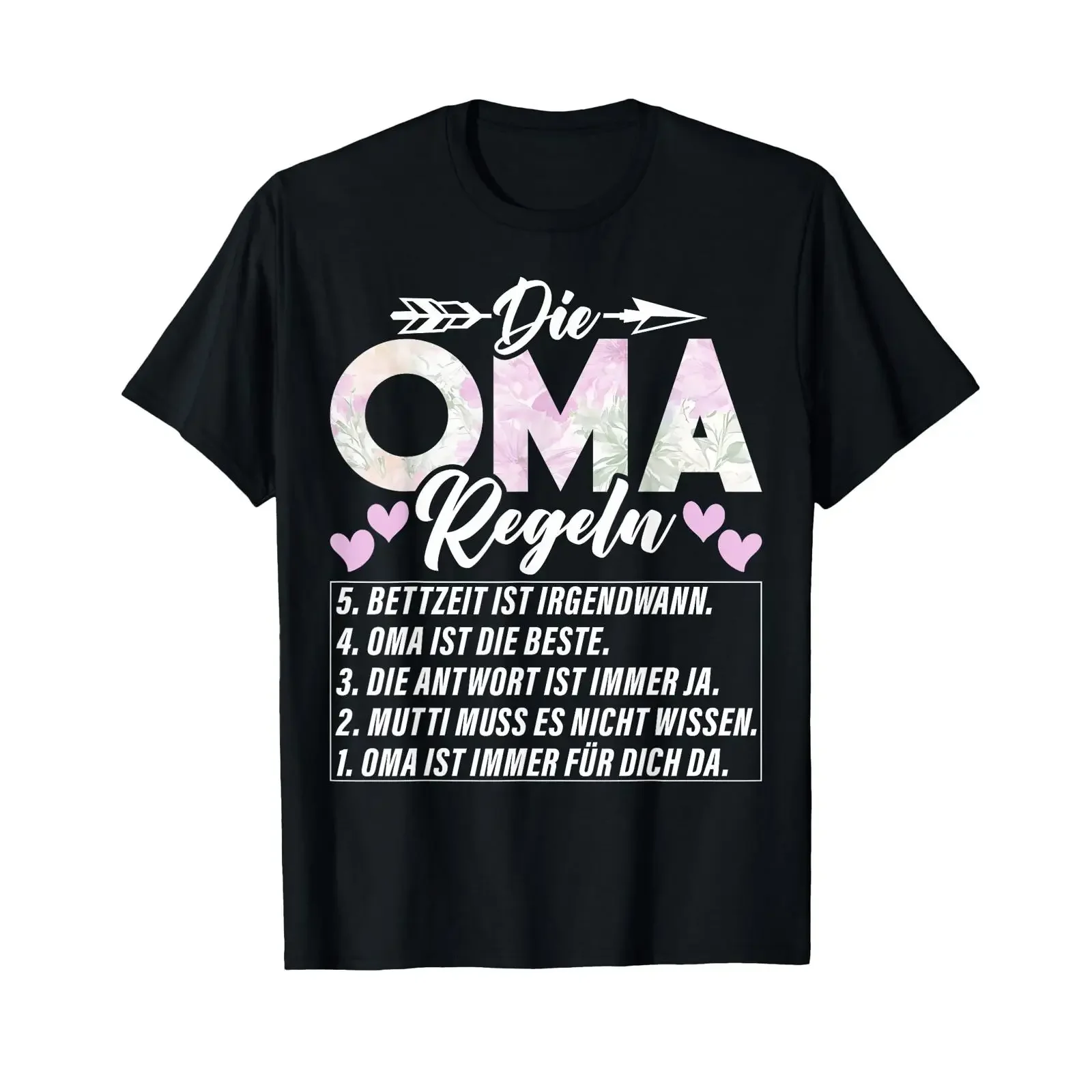 T Shirt with German Text Die Oma Rules Language vintage Washed Top For Everyday Wear Slightly Soft designer clothes graphic