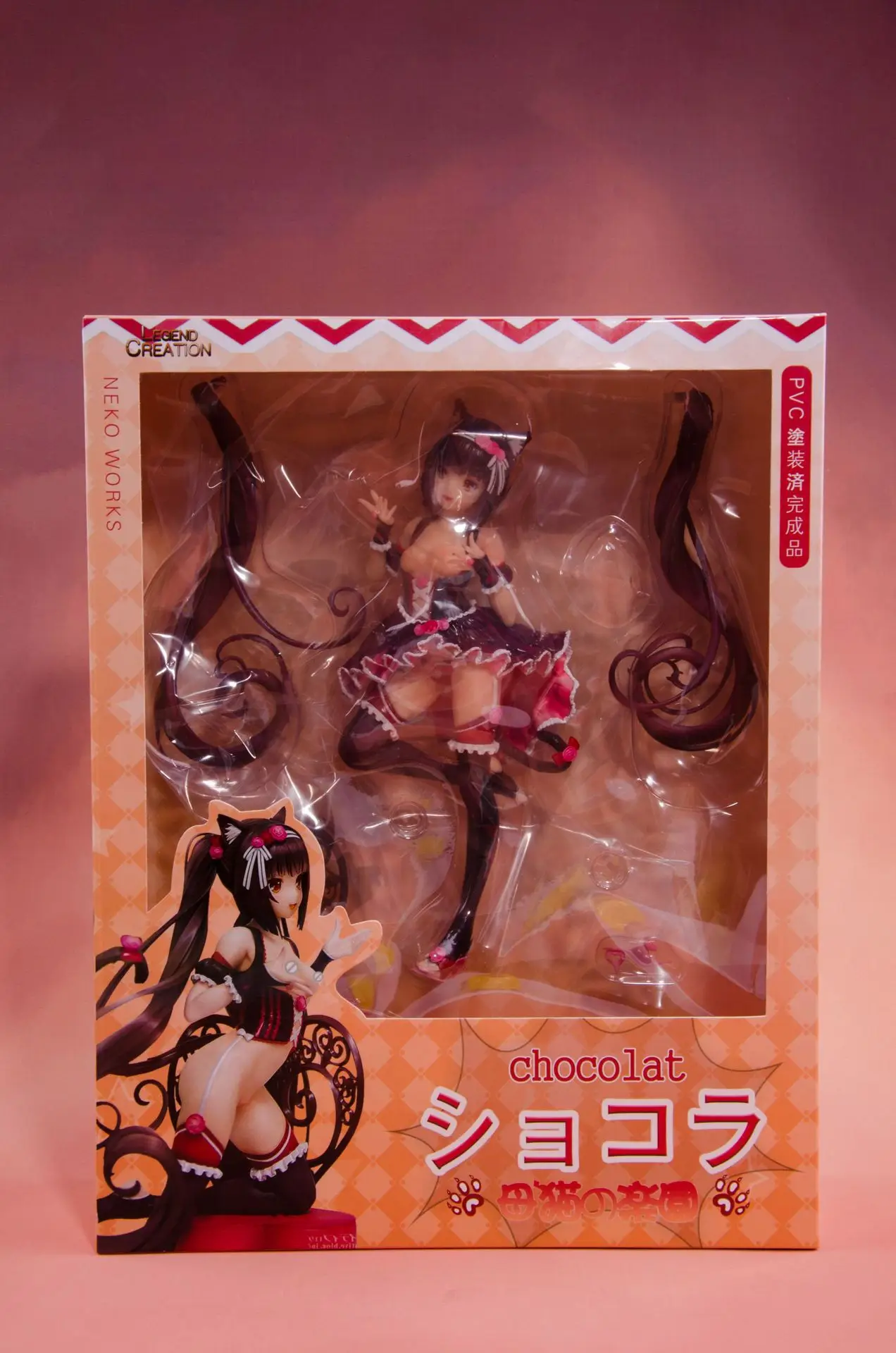 24cm อะนิเมะ nekopara รูปช็อคโกแลตวานิลลาตุ๊กตาขยับแขนขาได้สไตล์แมวพีวีซีแบบคงที่ของเล่นของขวัญตุ๊กตาแมวแม่บ้านร้านเปิดแล้ว! CH