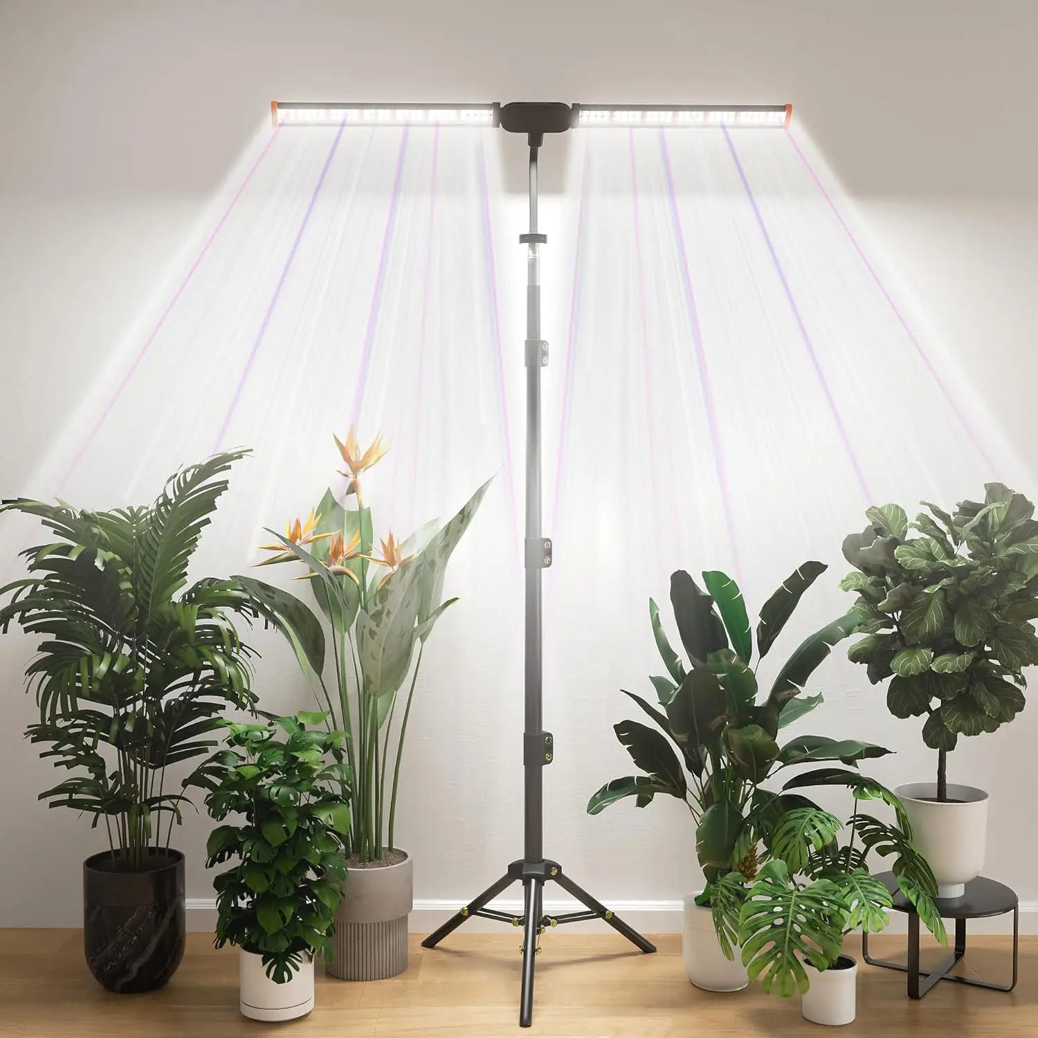 

Adjustable LED Grow Light with Timer & Dimmable Function, Full Spectrum Floor Lamp for Indoor Plants