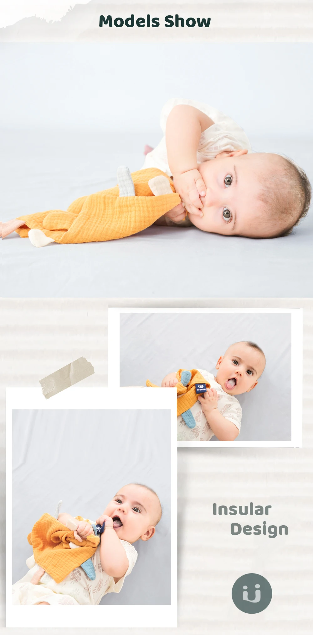 Baby Appease Towel Soft Cotton Soother Teether Infants Comfort Sleeping Nursing Cuddling Blanket Toys with Colorful Tags Shower
