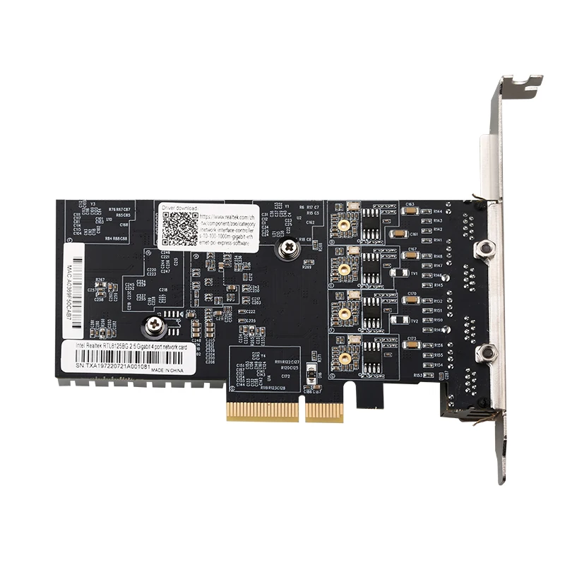 

PCIe от 4 до 2,5G, 4 порта, сетевая карта PCI-Express до 10/100/1000M/2,5G PXE, многогигабитная четырехъядерная карта Lan, 2500 Мбит/с, RTL8125B для сервера