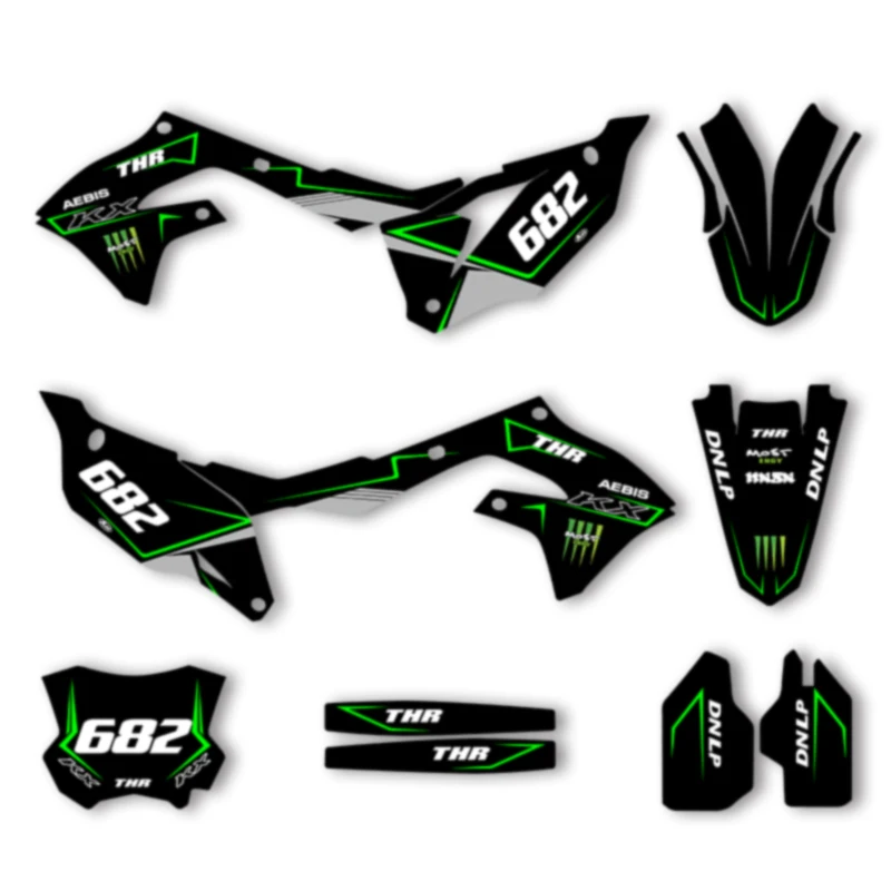 

SPACE Motorcycle Graphics Decals Stickers for KAWASAKI 2019 2020 2021-2023 KXF KX450 2021-2024 KXF KX250 Decals Stickers Kits 09