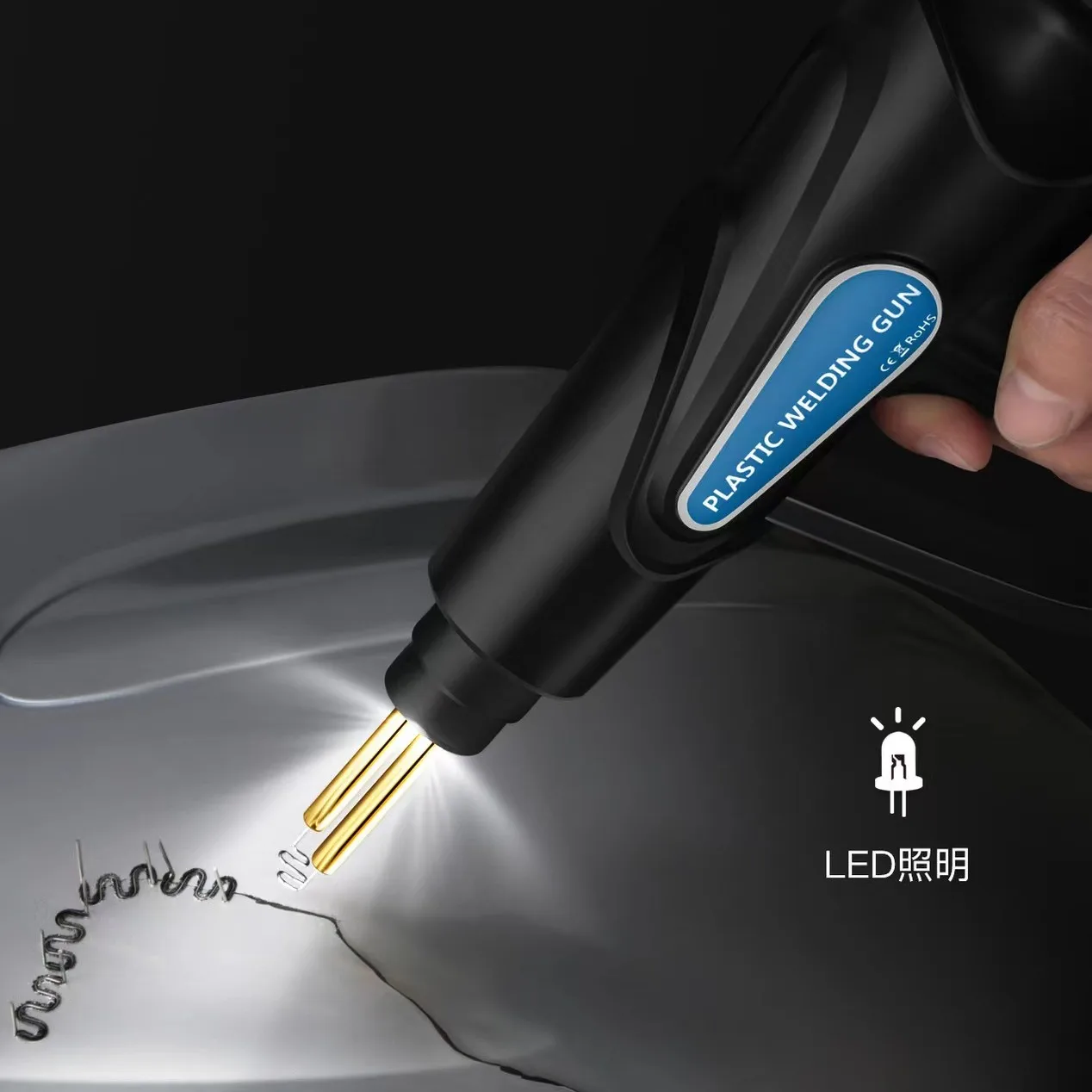 70W Hot Staplers Plastics Welder Machine Car Tool PVC Welding Gun Soldering Iron for Plastic Auto Bumper Repair Kit for Workshop