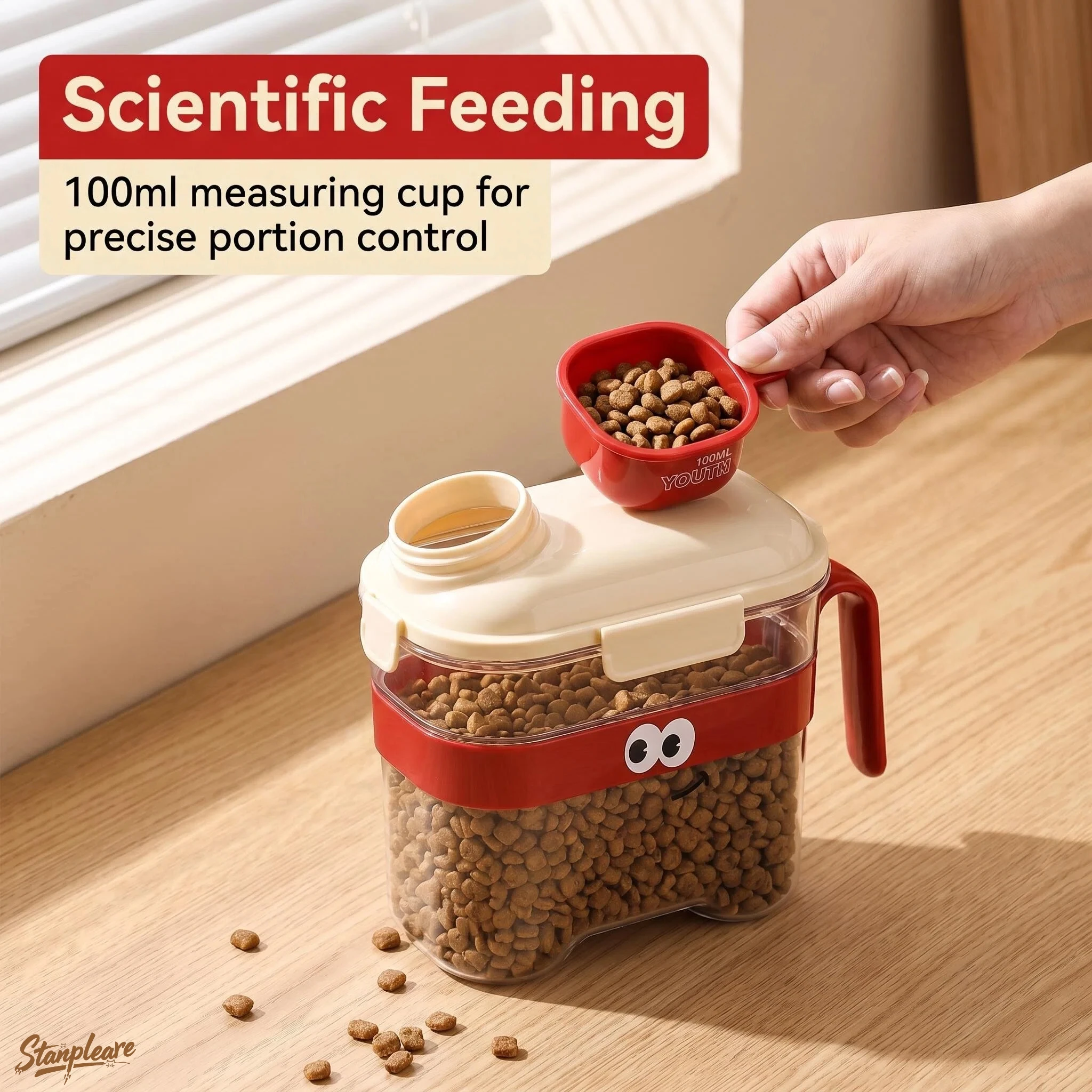 Transparent Airtight Pet Food  - đánh giá và giá Food Storage Jars Airtight