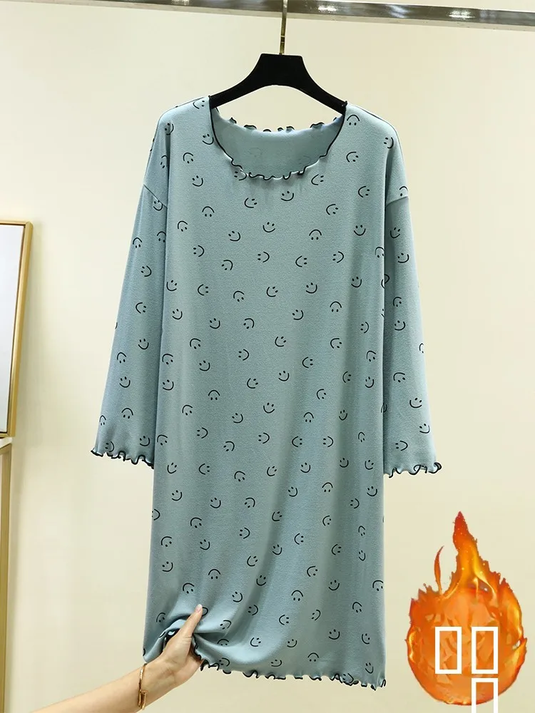 

Fce Lined Long Sve Sp Dr Женское зимнее свободное домашнее платье больших размеров средней длины, повседневное удобное платье