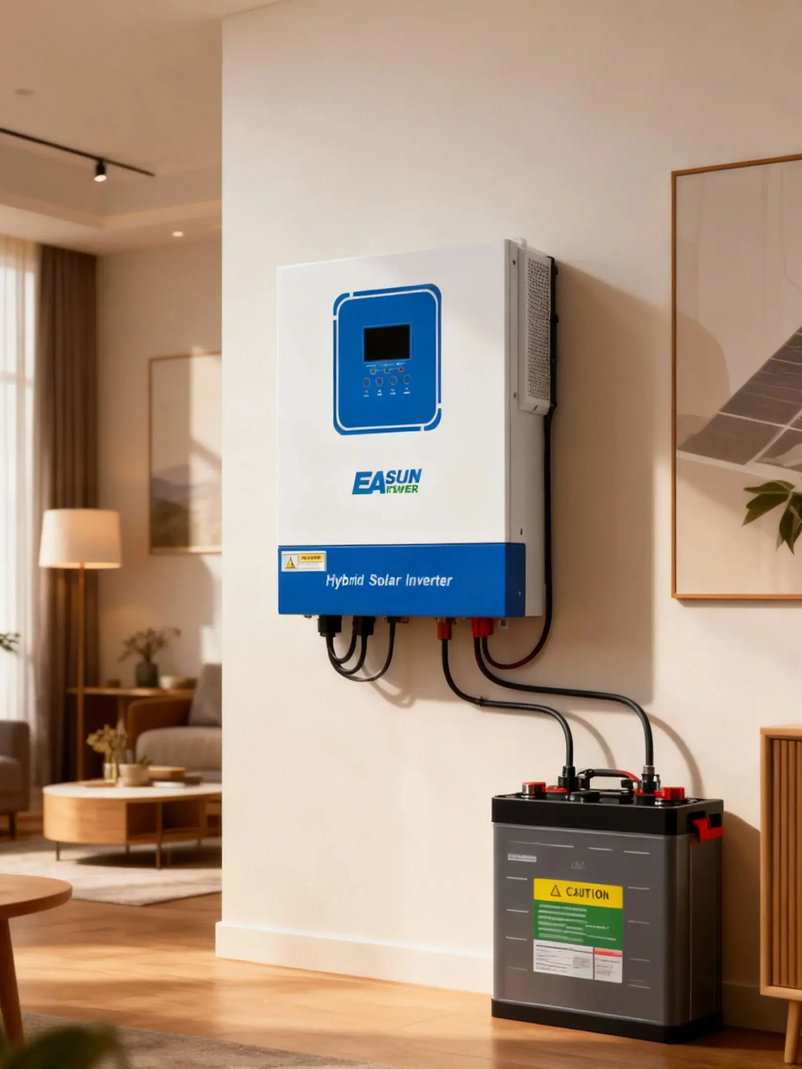 EASUN 2000W 12VDC Off-Grid Solar Inverter 220V Hybride MPPT Zuivere Sinusgolf 100A PV 30V Solar Charge Controller LiFePO4 met Wifi - afbeelding 2