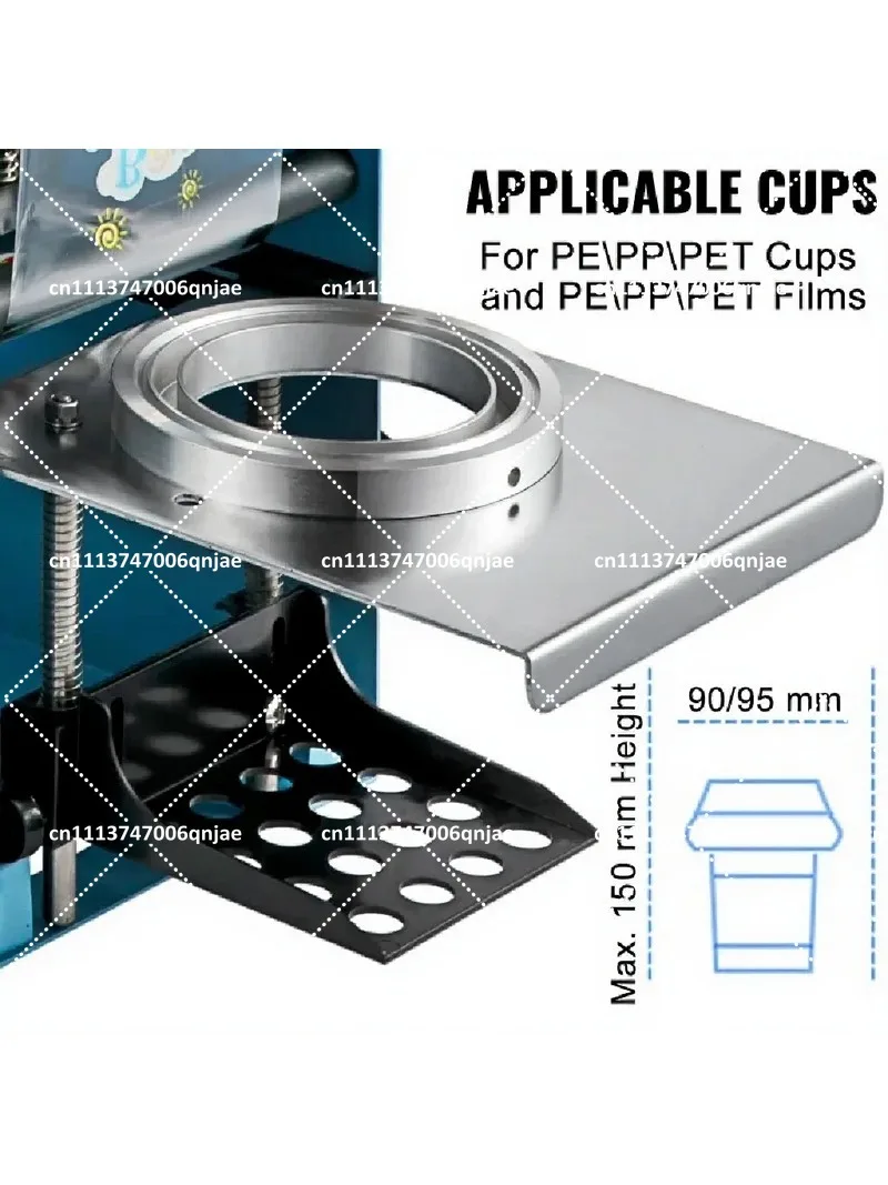 Manual Cup Sealer Machine 300-500 Cup/h with Heating Technology for 90/95mm Boba Tea Cups - view 6