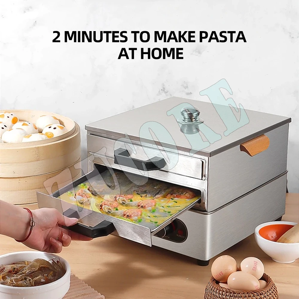 Household Food Steam Machine Stainless Steel Rice Noodle Steamer Cooker Kitchen Rice Noodle Machine
