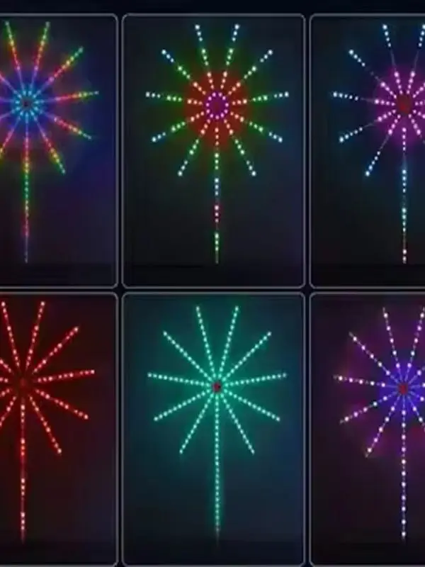 NEW 2026 Firework LED Lights Bluetooth USB RGBIC Smart Led Strips Music Sync Remote Control Holiday Decorations Christmas Light