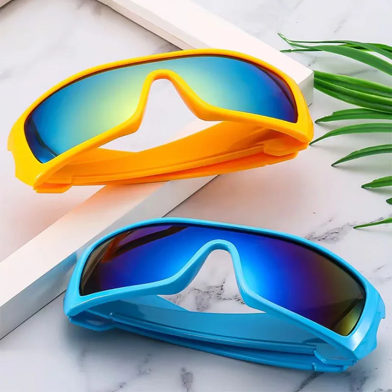 Y2K-Lunettes de soleil carrées à grand cadre pour hommes, lunettes de soleil de sport de plein air, lunettes de soleil de cyclisme, lunettes de