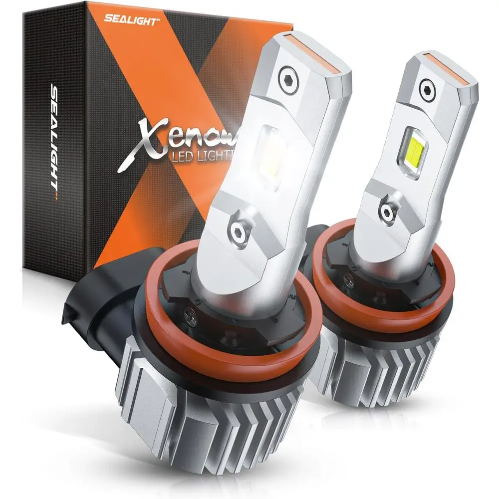 

H16 H8 LED Fog Lights, 18000LM Brightness, 6500K Cool White, 360° Adjustable, 60000 HRS Lifespan, Non-Polarity, 2-Pack