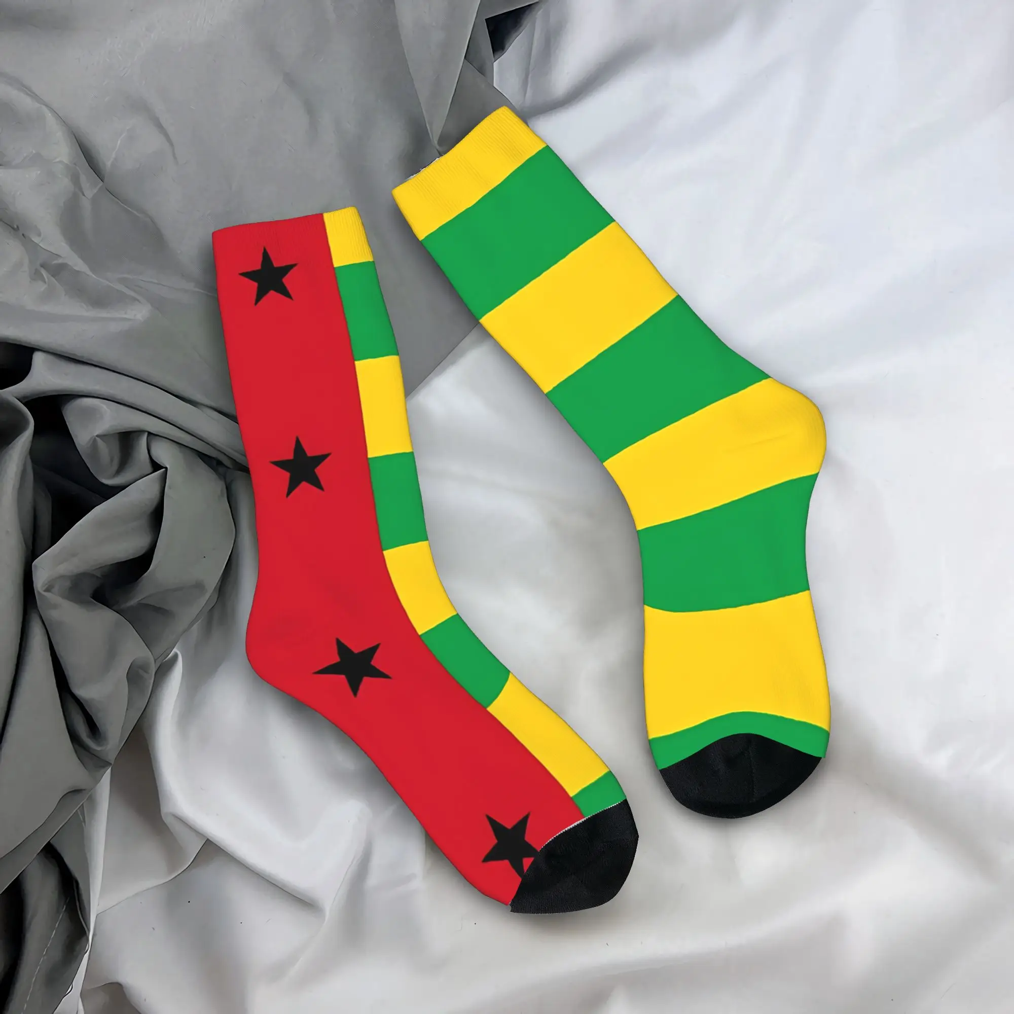 

Носки с изображением флага Гвинеи-Бисау, унисекс, мужские носки, высококачественные ретро-носки, осенние носки для скейтборда, противоскользящие носки, подарок
