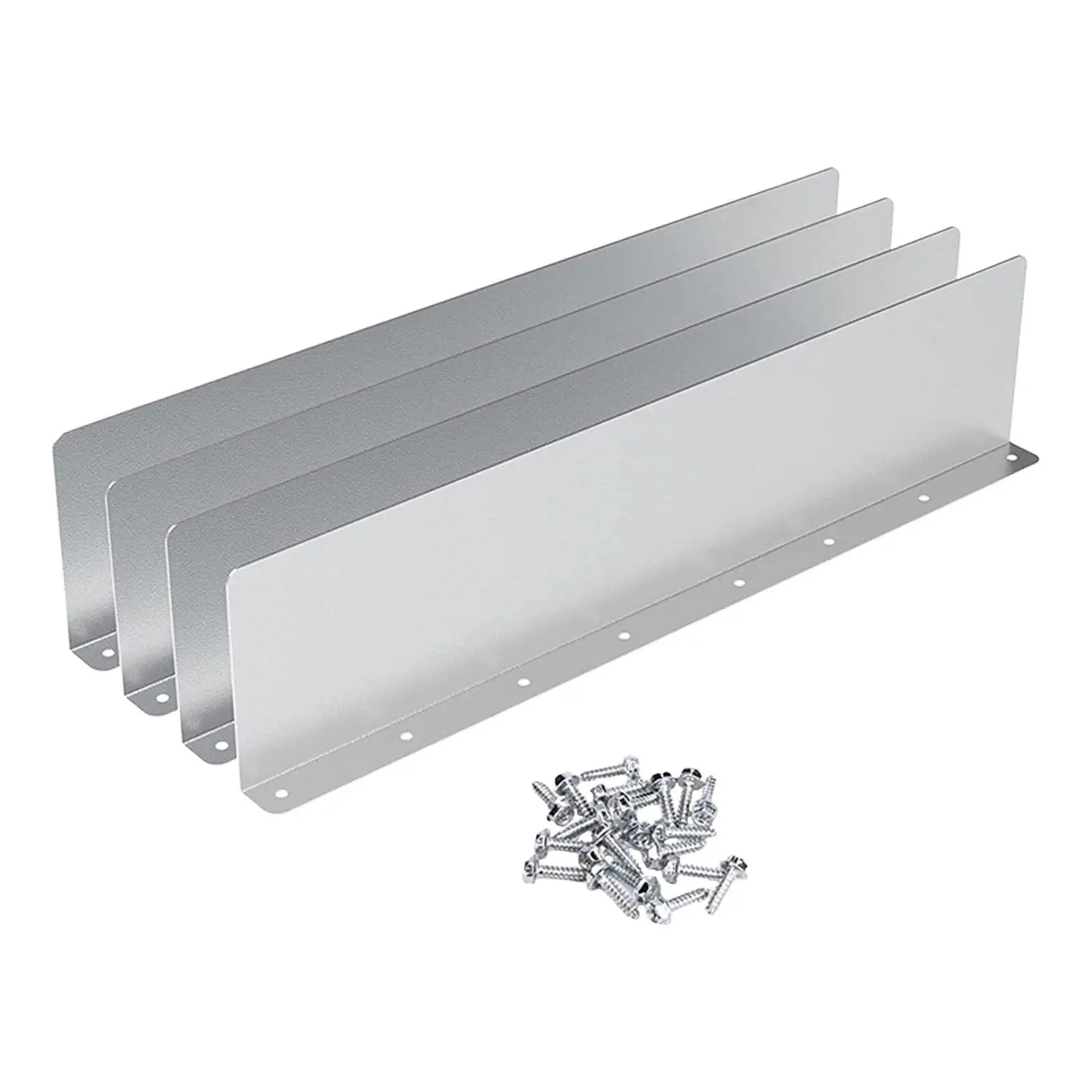 4x Aluminum with 32 Screws Straight Rain Diverter Roofing Gutter Guards