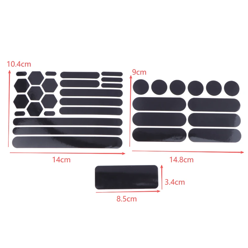 

Motorcycle Helmets Invisible Black Reflective Stickers Simple And Effective Reflective Tape For Helmets Bikes